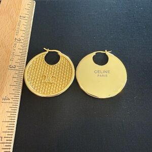 Celine Gold Disc Earrings